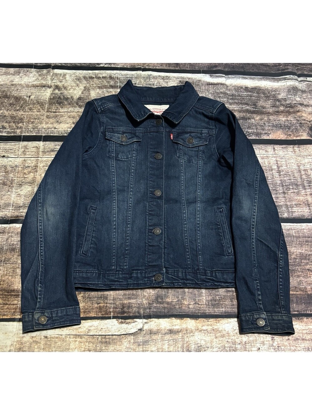 Levis Jacket Girls XL Denim Cotton Stretch Blue Youth